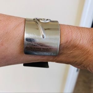 Silver-tone cuff bracelet